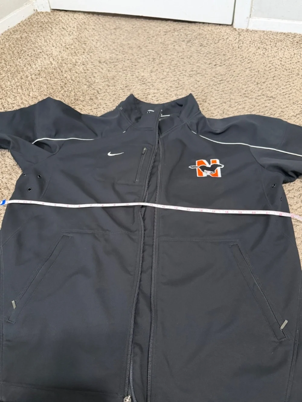 Nike Men's Black Full Zip Soft Shell Jacket Size M